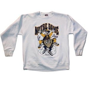 1993 vintage Notre dame loony toons crewneck
